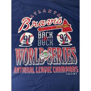Vintage 1992 Atlanta Braves National League Champions T-Shirt Size Large